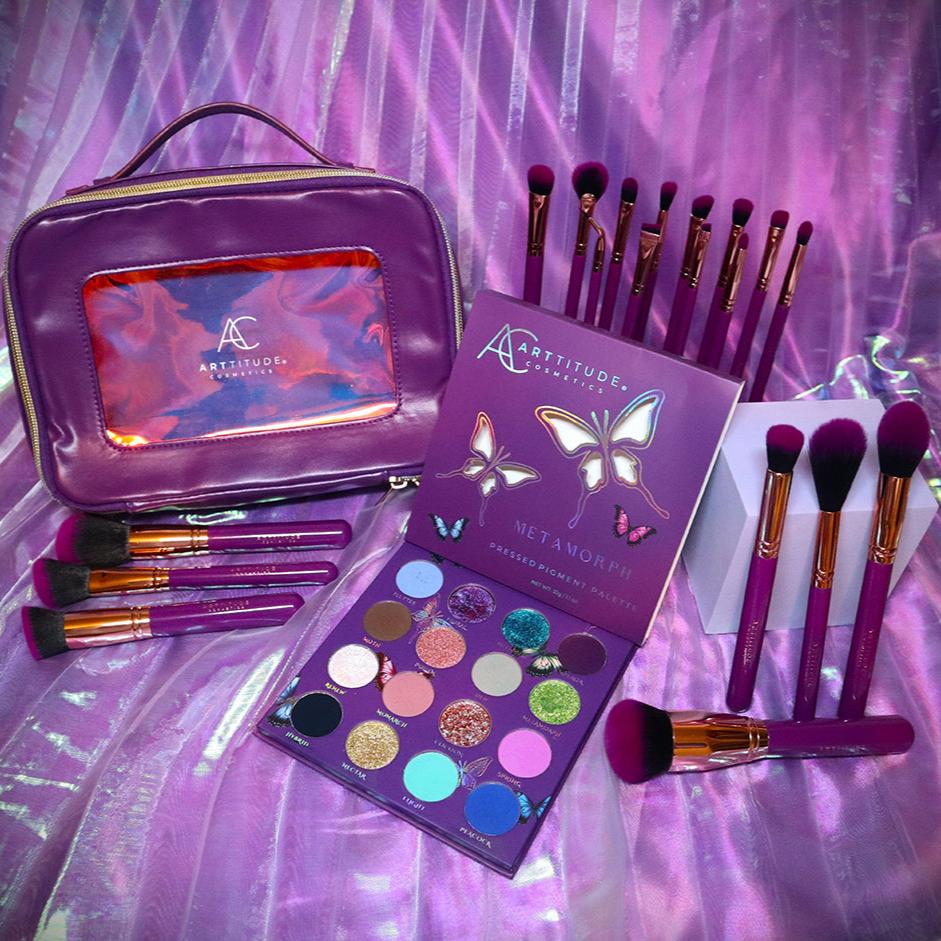 Metamorph Palette, 19 Piece PRO Make-Up Brush Set & Bag