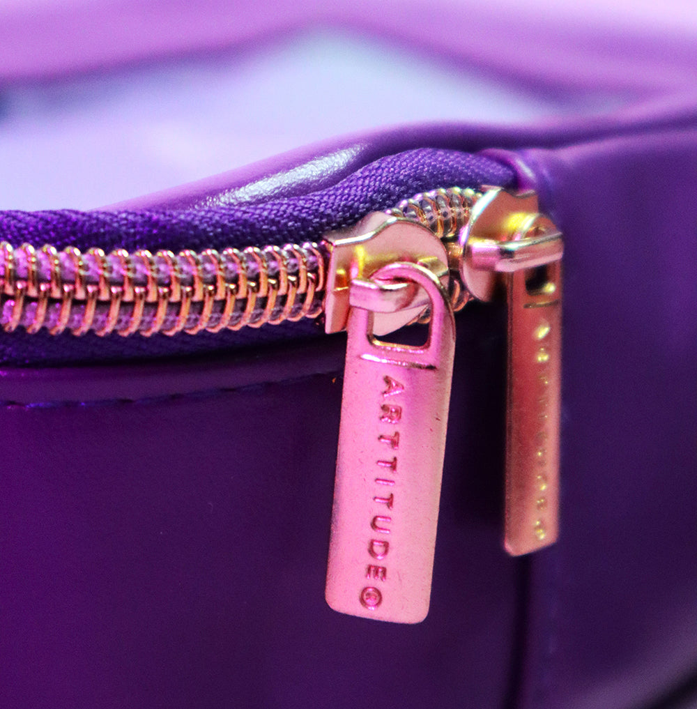 Holographic Purple Make-Up Bag