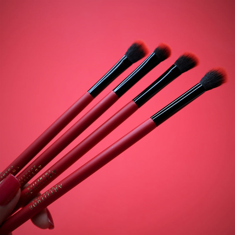 Red and Black Make-Up Brush Set - 4 Piece Blending Brushes – Arttitude  Cosmetics